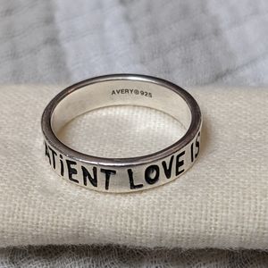 James Avery Retired LOVE IS PATIENT LOVE IS KIND ring Size 7